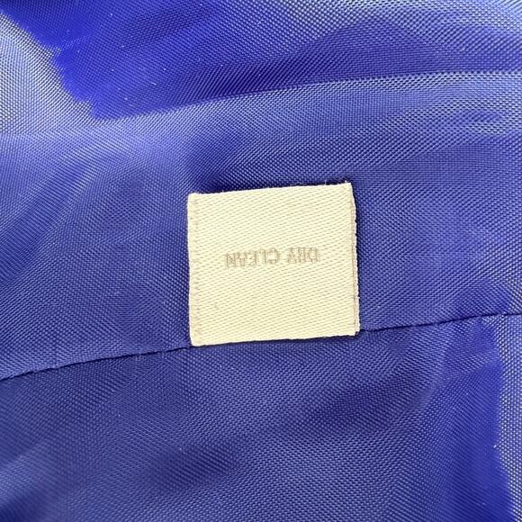 Charter Club Blue Pea Coat Womens Purple Warm Wool Blend Double Breasted Size 4 - Picture 9 of 13